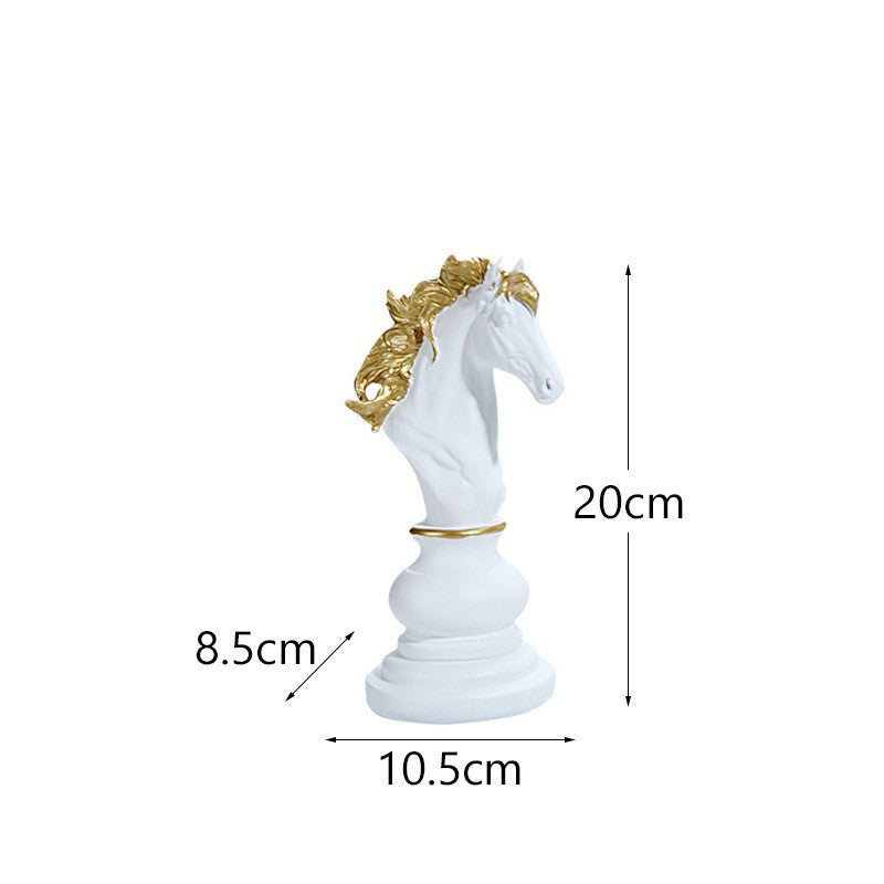 Chess Resin Ornaments for Elegant Luxury Shelf Decor