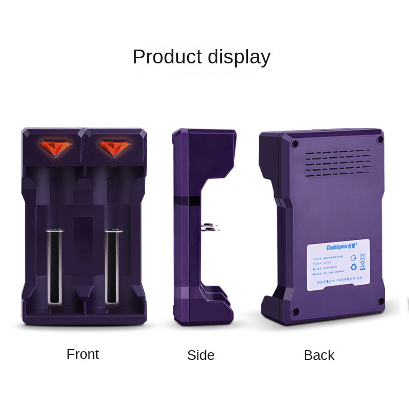 Dual-Slot NiMH Chewing Gum Battery Charger for Sizes 5 & 7