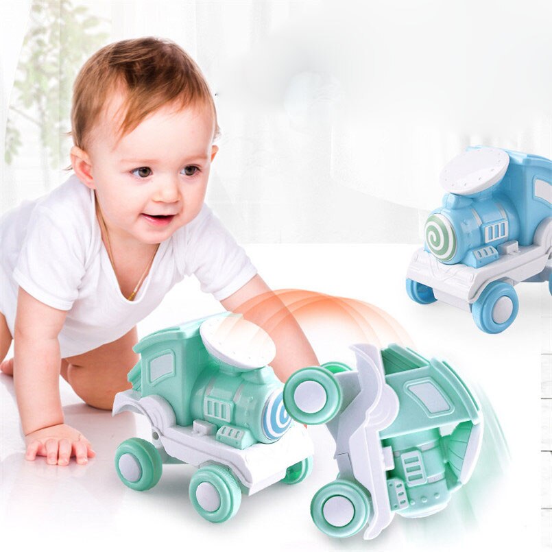 Inertia Stunt Train Toy Car for Active Screen-Free Play