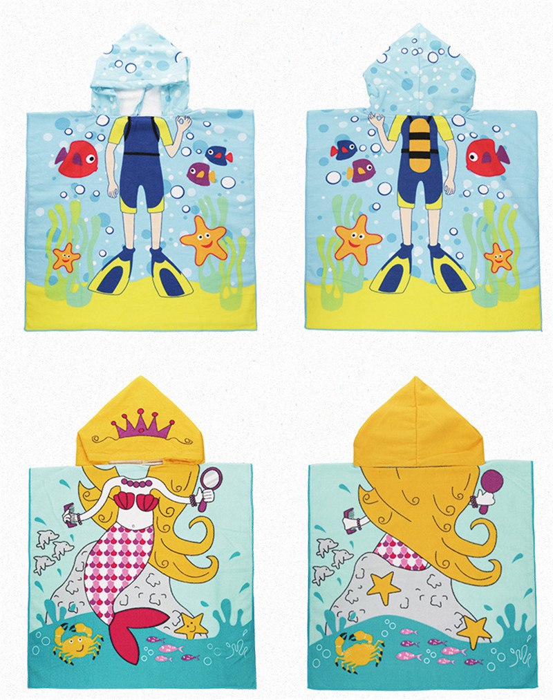 Kids Hooded Beach Towel for Quick-Dry Full Coverage