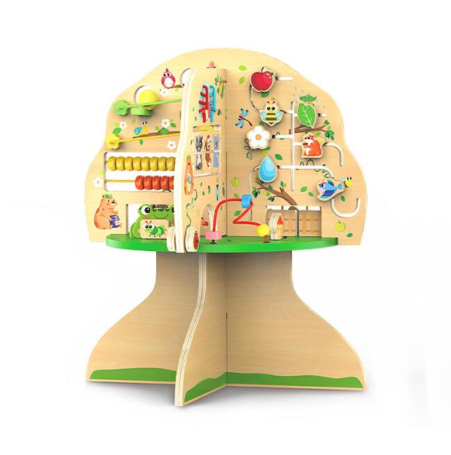 Wooden Learning Tree for Early Math & Fine-Motor Play