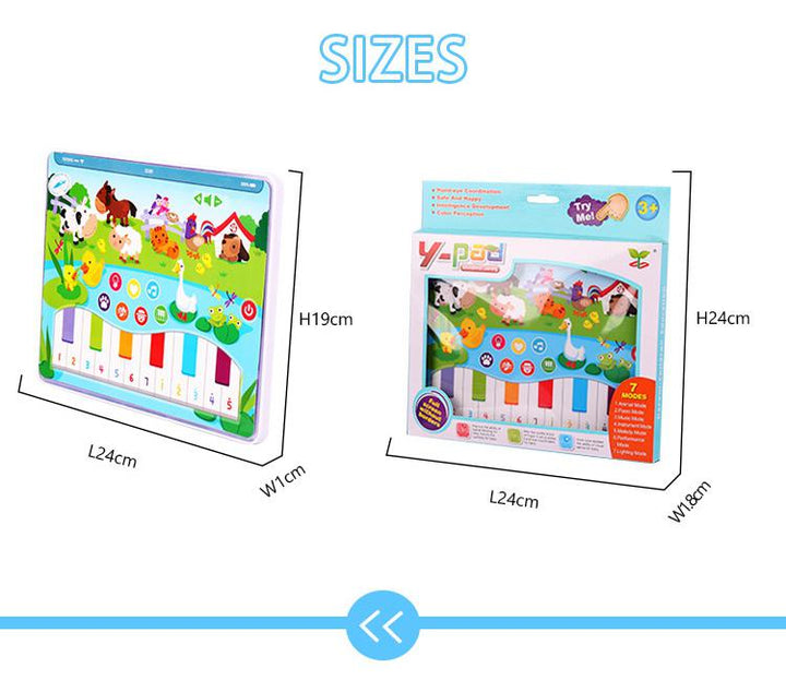 Kids Learning Tablet Toy with Music & Animal Sounds