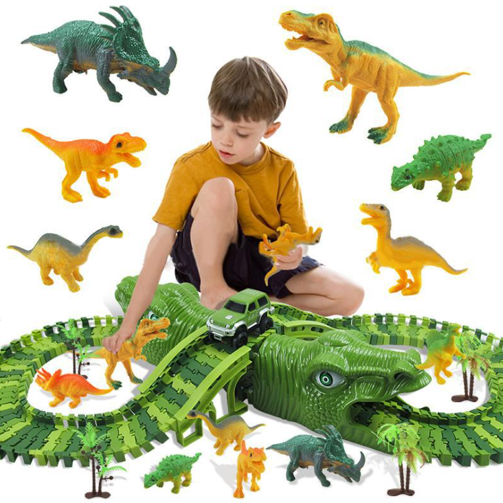 Dinosaur Racing Track Set for Creative Screen-Free Play
