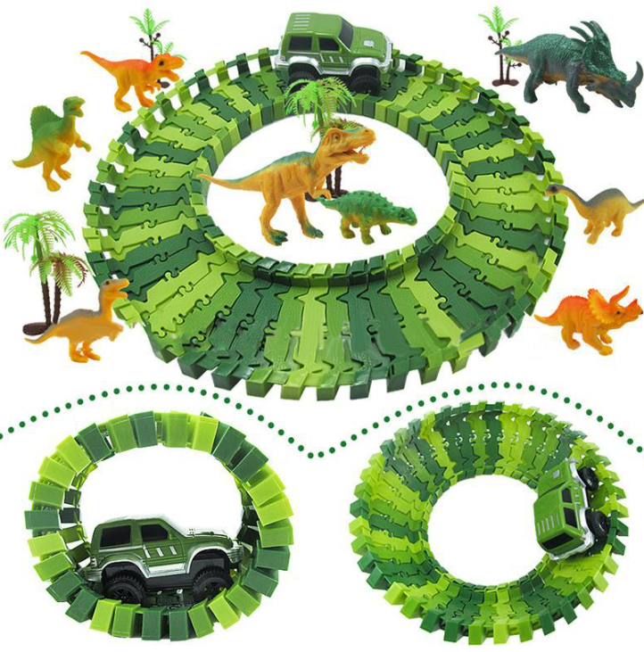 Dinosaur Racing Track Set for Creative Screen-Free Play