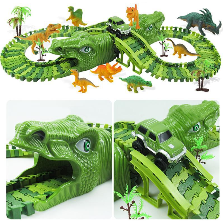 Dinosaur Racing Track Set for Creative Screen-Free Play