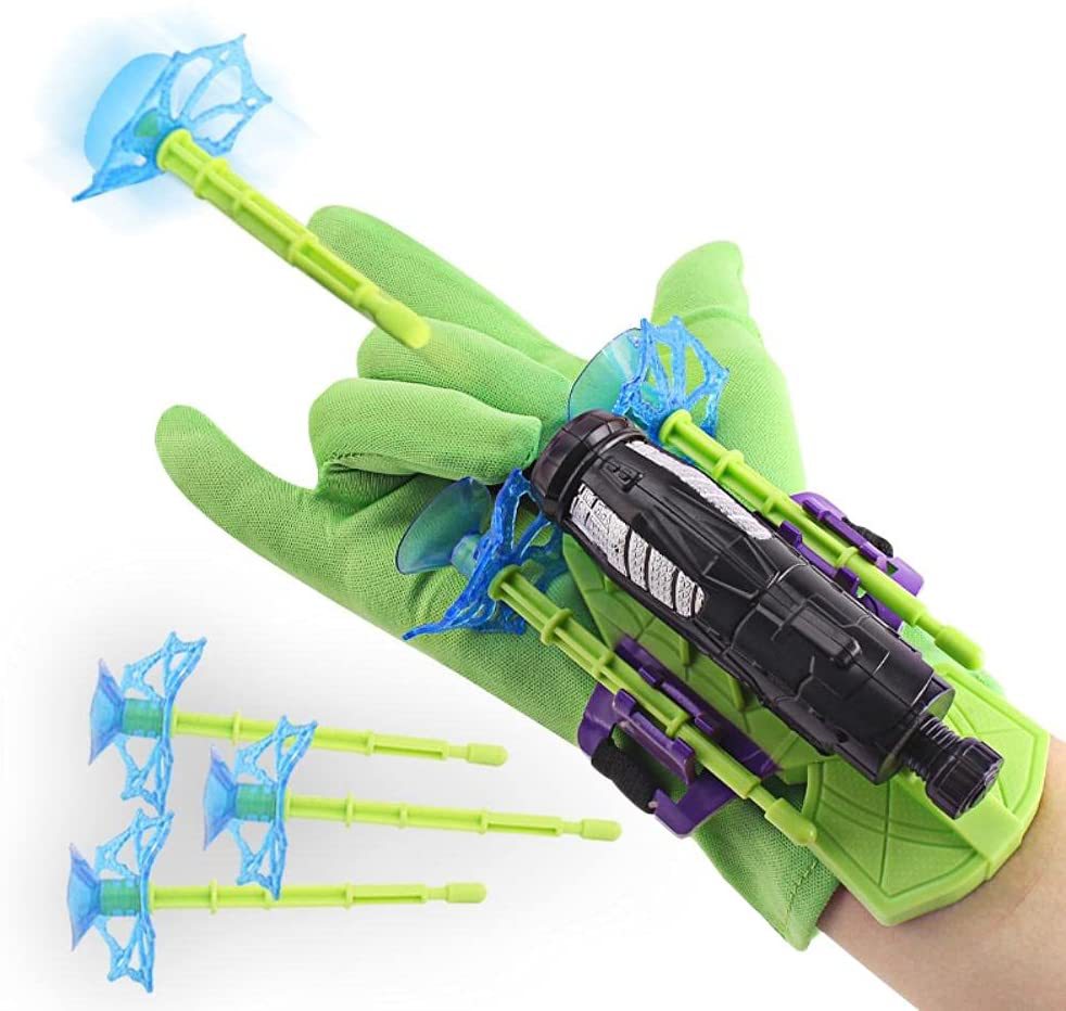 Children's Superhero Launcher Glove With Wall-Sticking Play