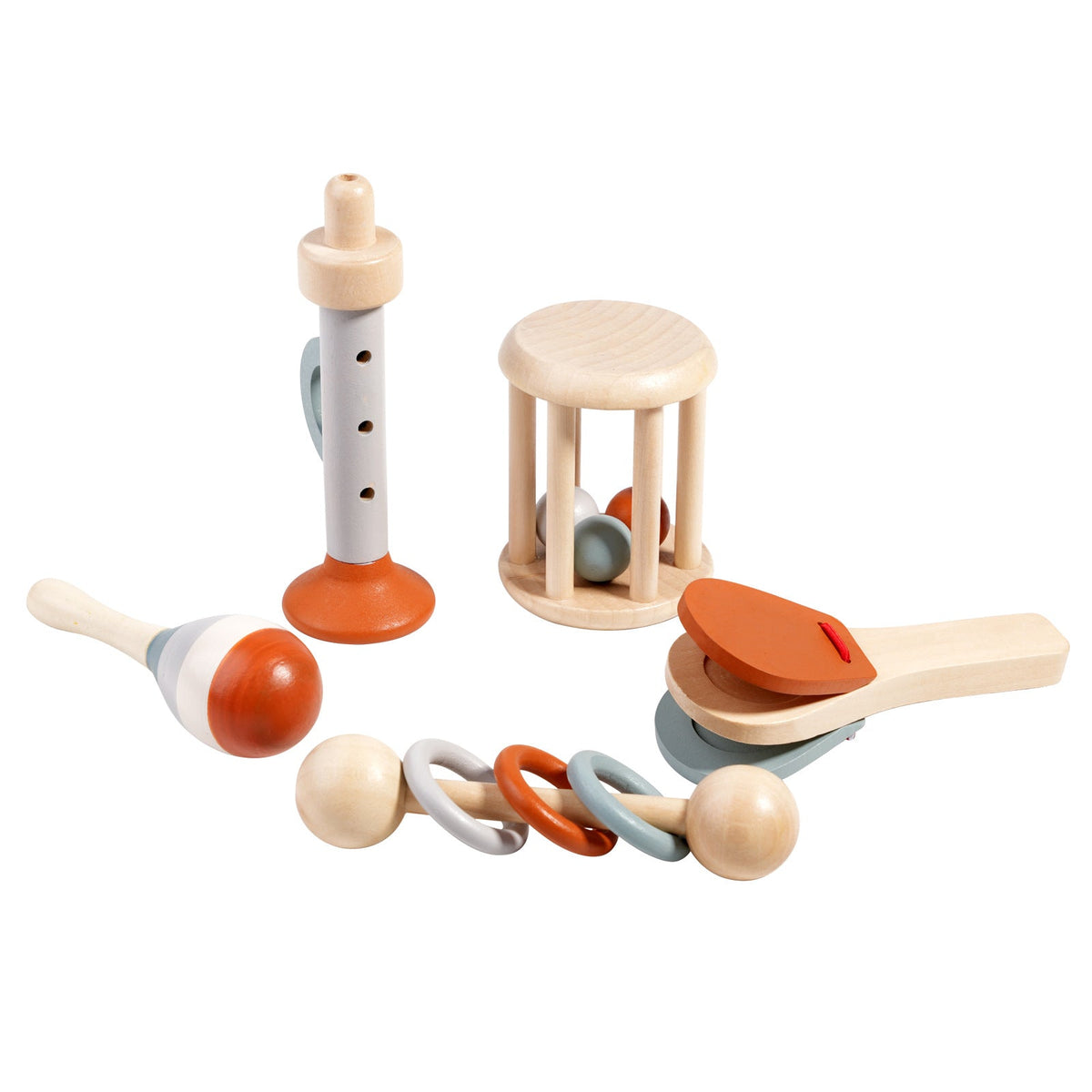 Wooden Baby Musical Toy Set for Screen-Free Playtime