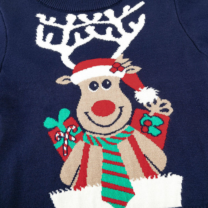 Kids Christmas Reindeer Sweater for Festive Warmth