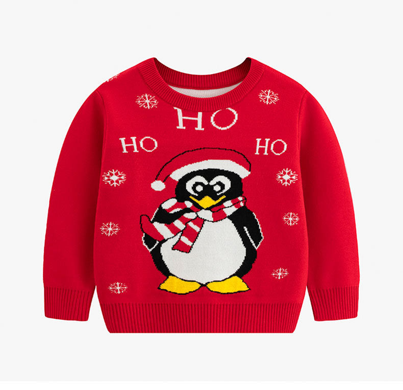Kids Christmas Penguin Sweater – Cozy Festive Knit