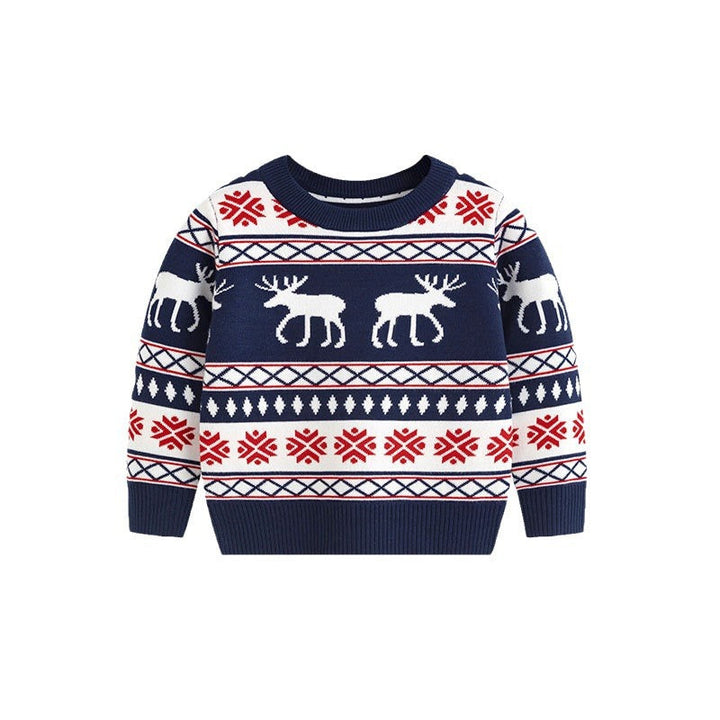 Children's Christmas Sweater – Nordic Reindeer Knit