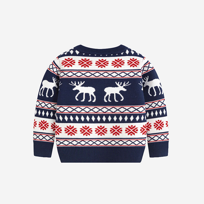 Children's Christmas Sweater – Nordic Reindeer Knit