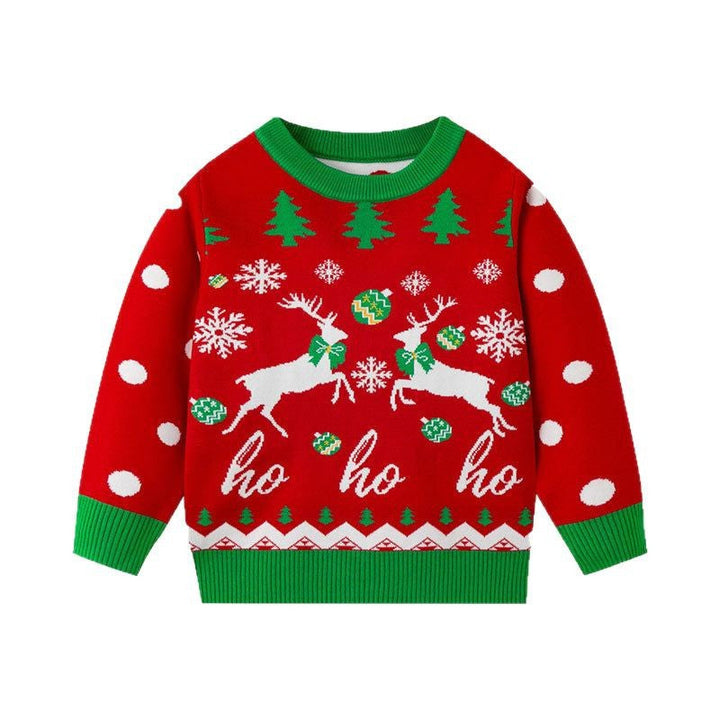 Kids Christmas Reindeer Knit Sweater | Festive Style