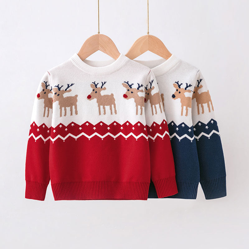 Children's Reindeer Christmas Sweater | Cozy Knitwear