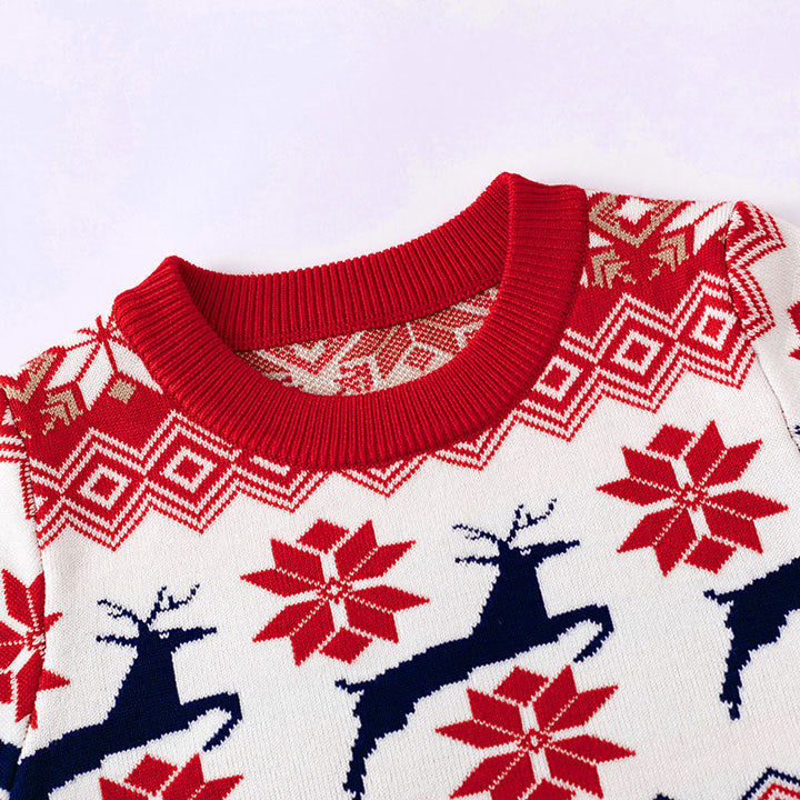 Cozy Knit Sweater — Festive Reindeer Holiday Style