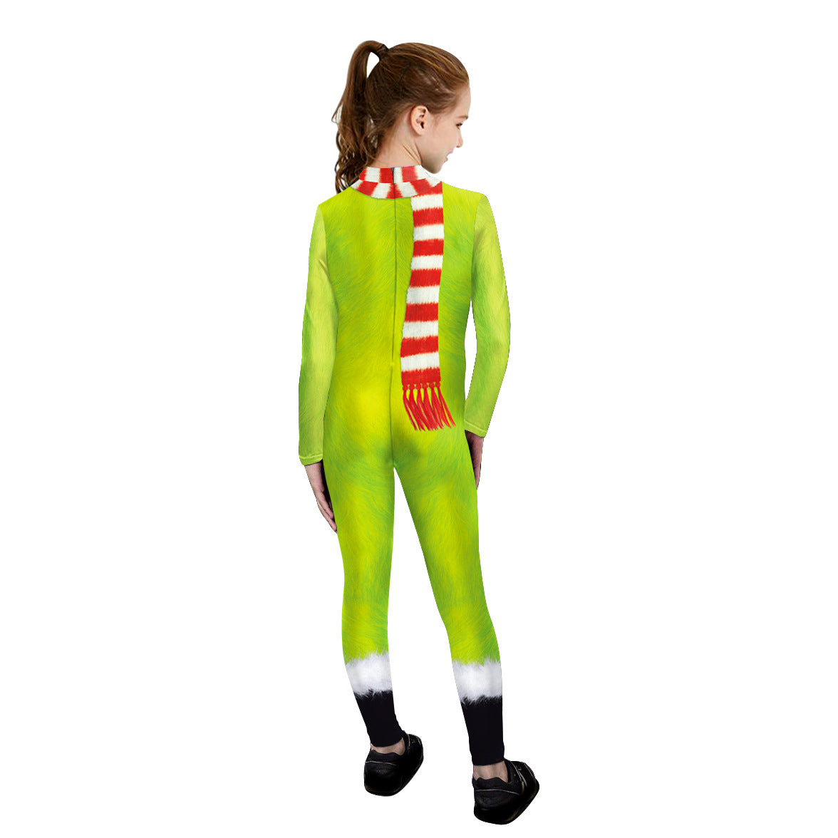 Children's Christmas Monster Costume With Striped Scarf