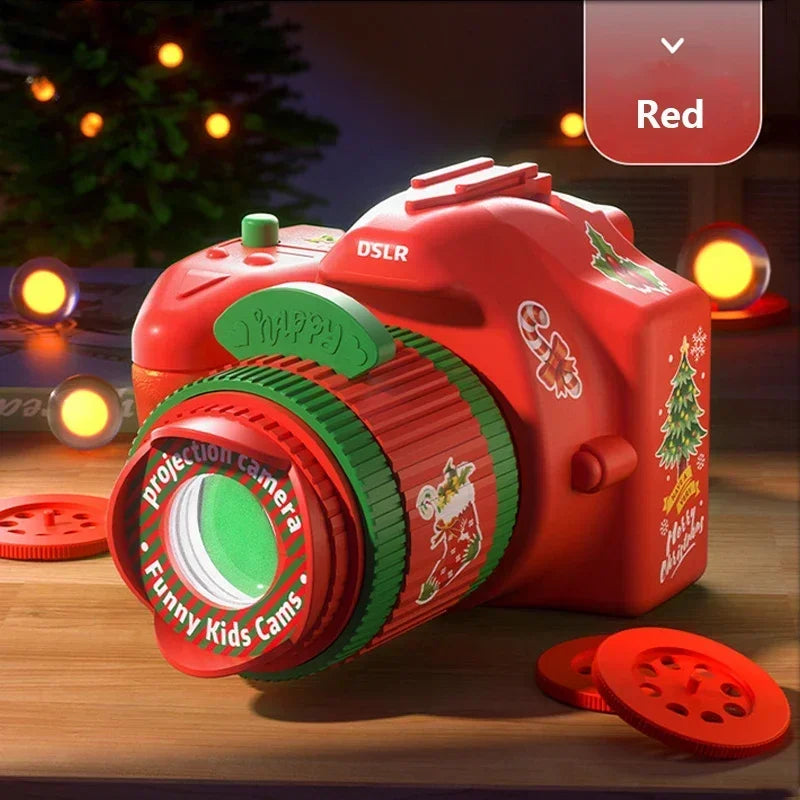 Christmas Projection Camera Toy for Screen-Free Fun