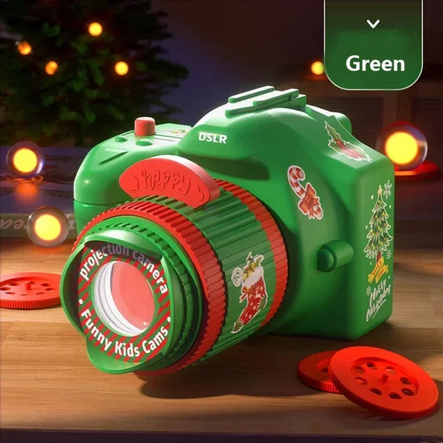 Christmas Projection Camera Toy for Screen-Free Fun