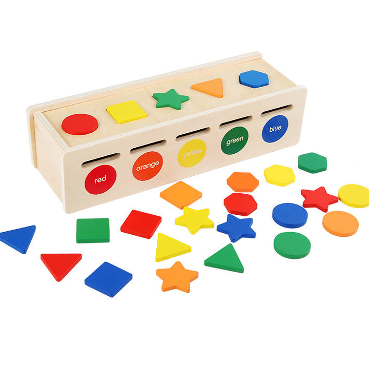 Wooden Shape Sorter Toy for Screen-Free Learning Play