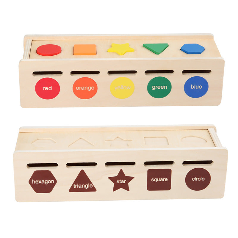 Wooden Shape Sorter Toy for Screen-Free Learning Play