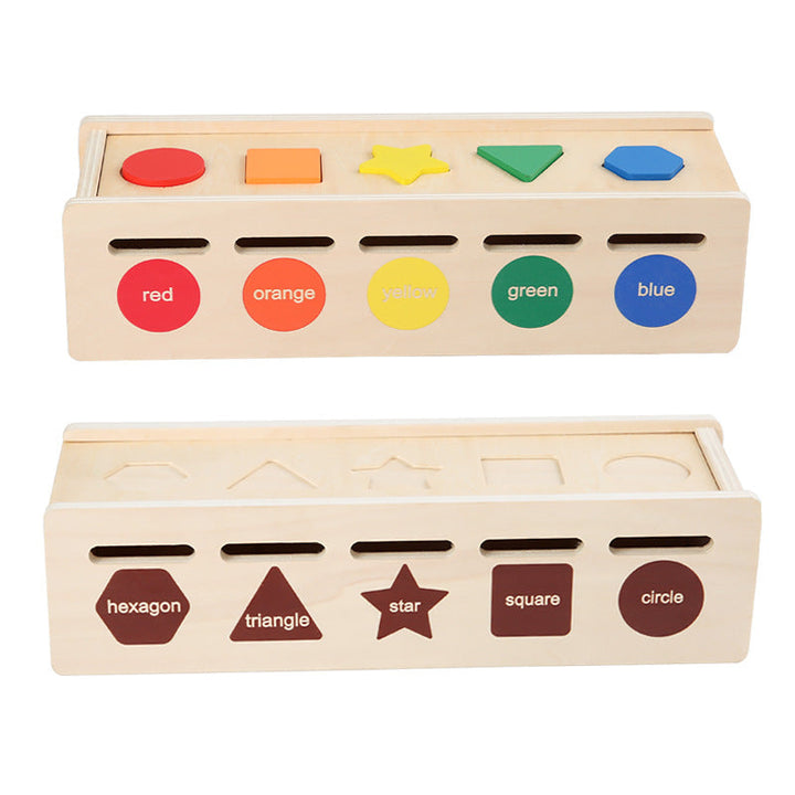 Wooden Shape Sorter Toy for Screen-Free Learning Play