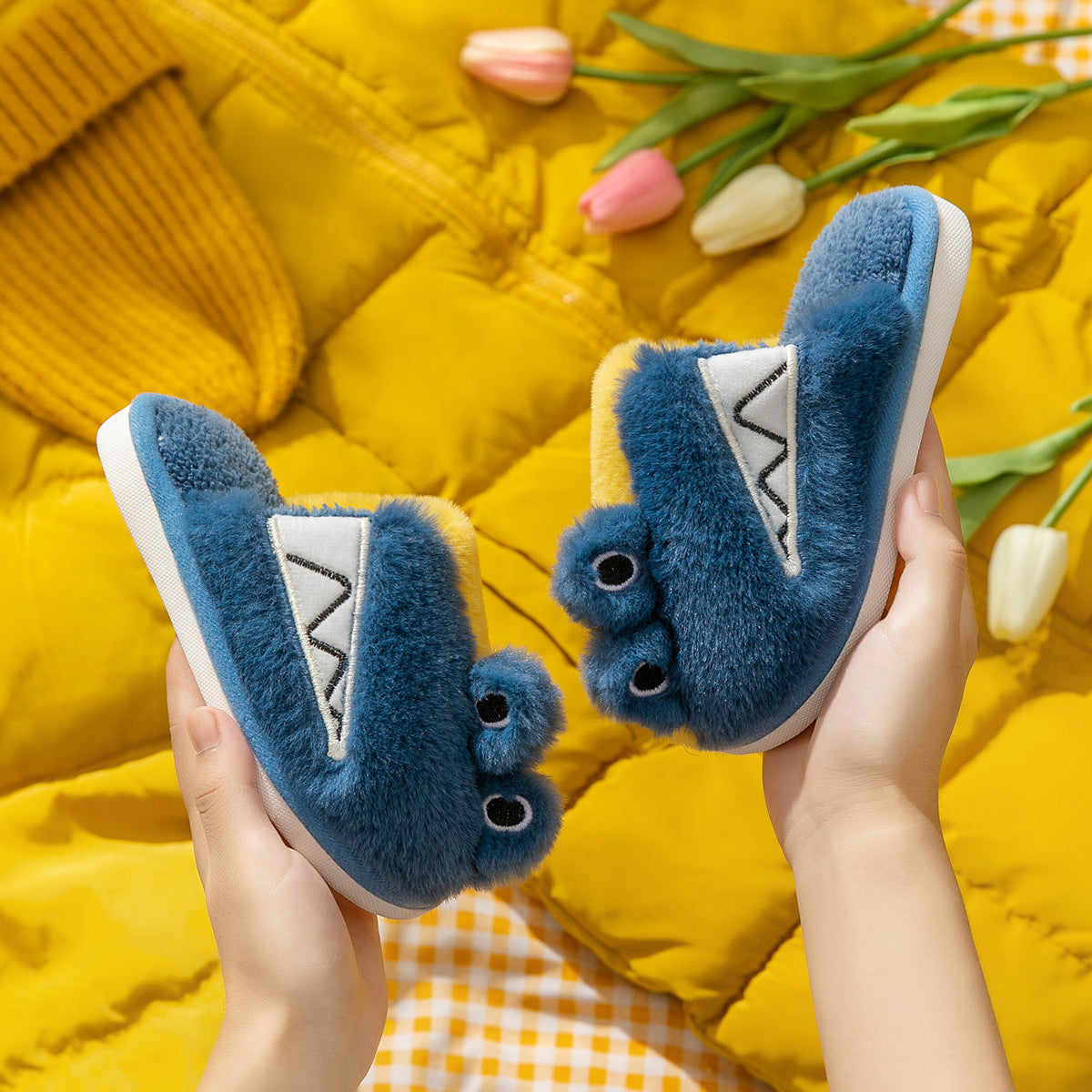 Children's Cotton Slippers for Warm Indoor Comfort