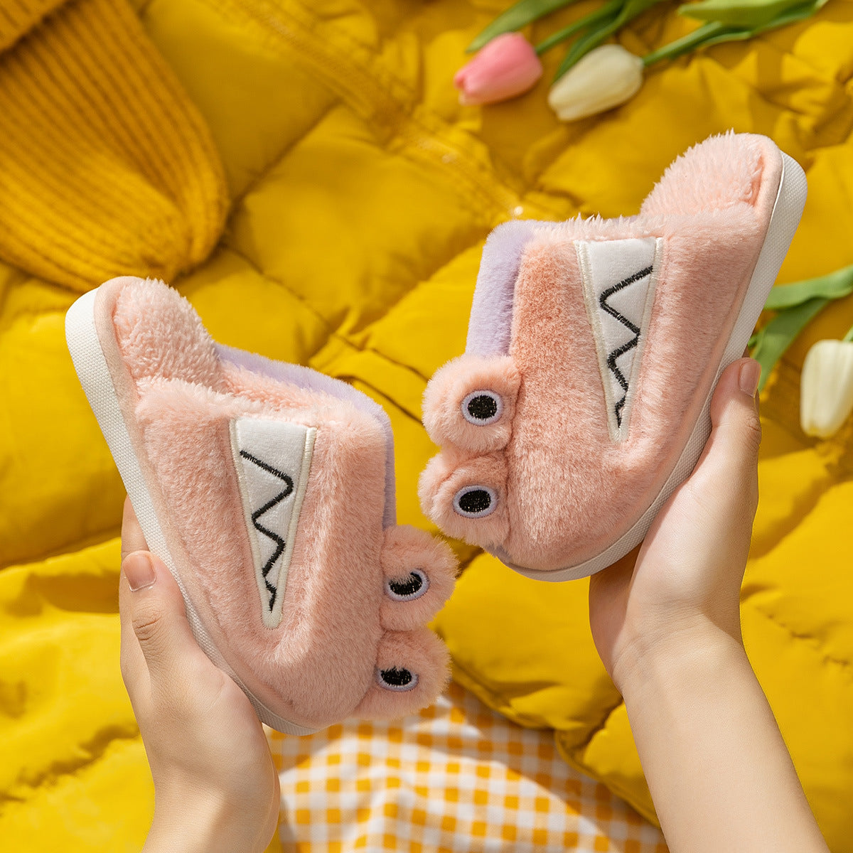 Children's Cotton Slippers for Warm Indoor Comfort