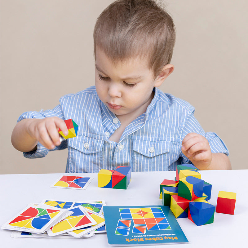 Children's Wooden Puzzle for Spatial Reasoning Play