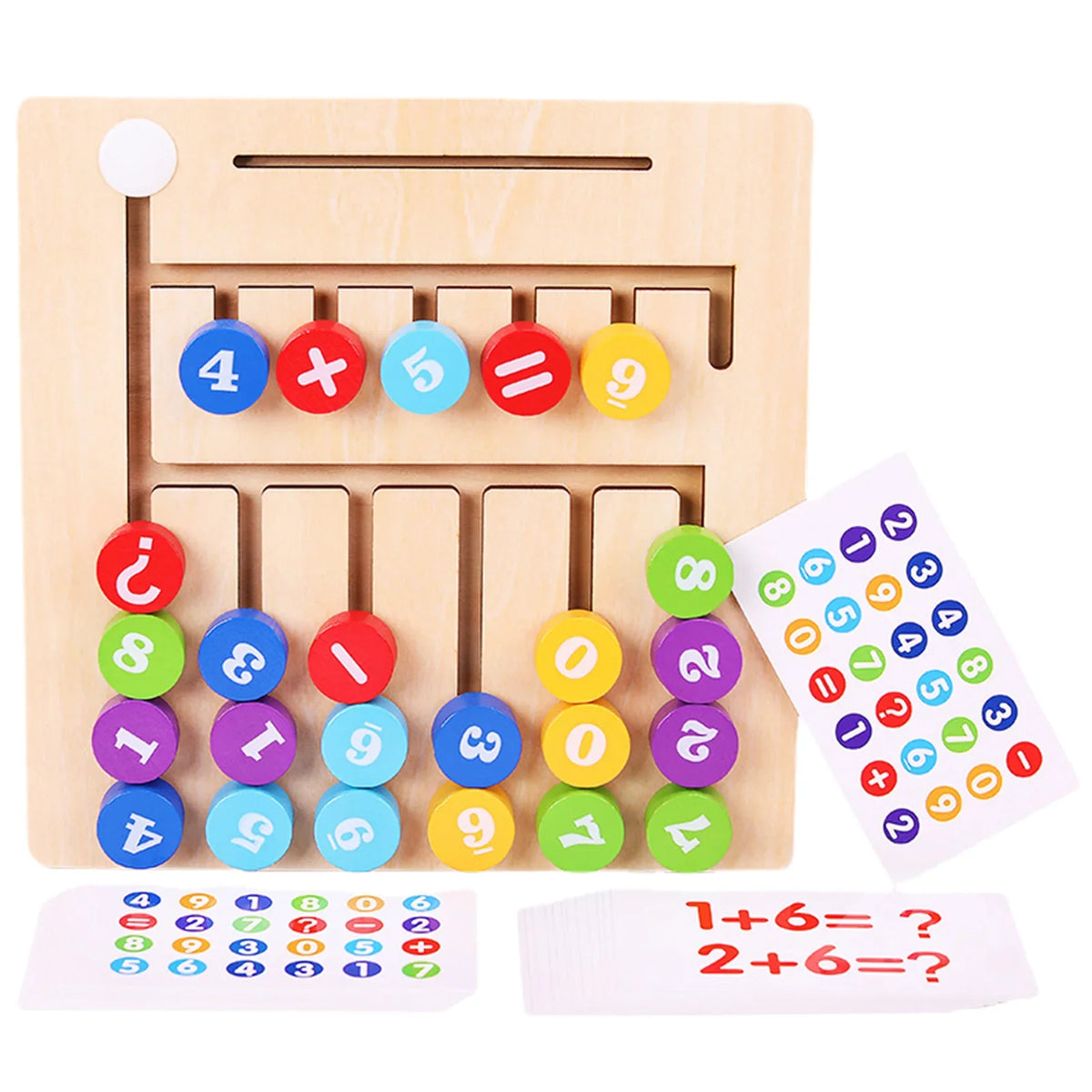 Wooden Math Maze Toy for Hands-On Number Learning