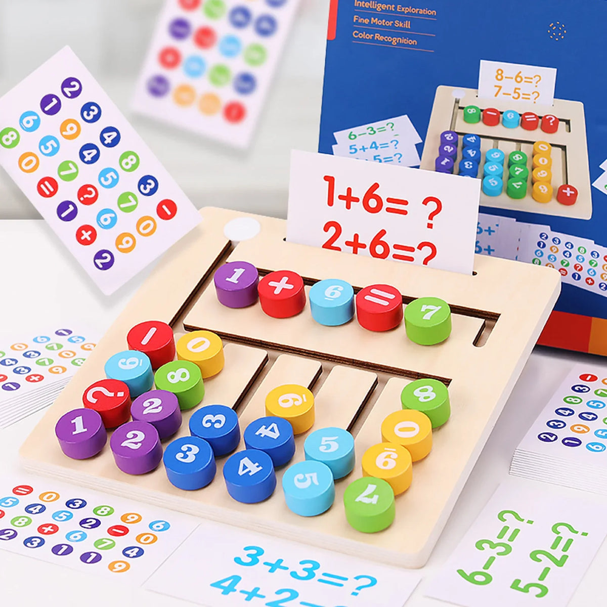 Wooden Math Maze Toy for Hands-On Number Learning
