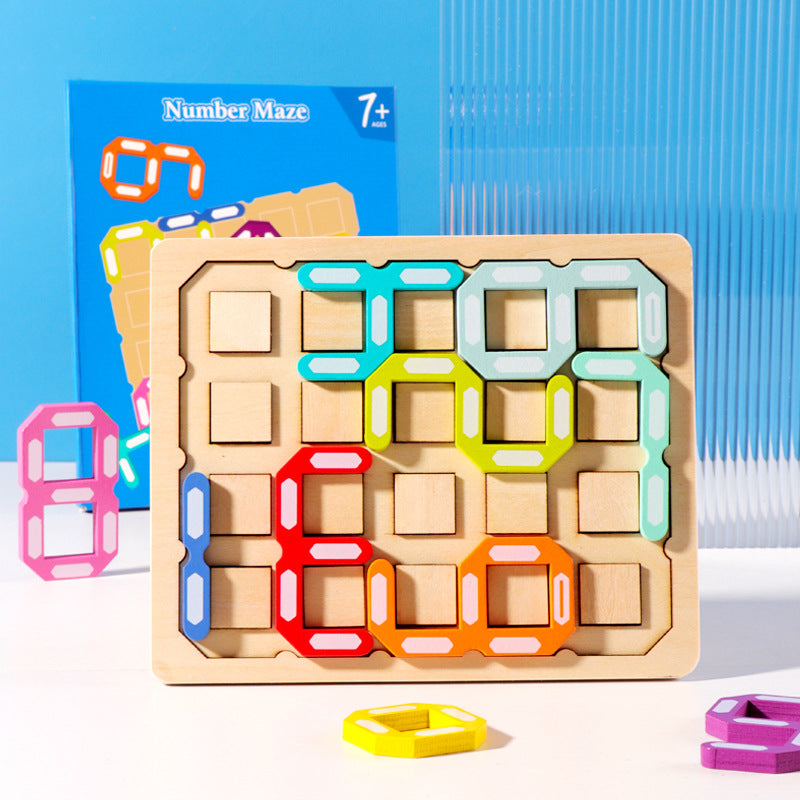 Children's Number Maze Puzzle for Screen-Free Learning