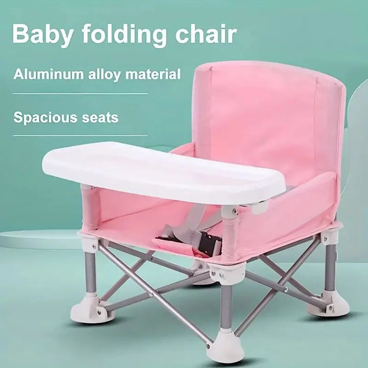 Portable Baby Feeding Chair With Spacious Seat & Tray