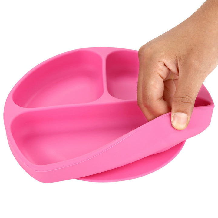 Silicone Divided Toddler Plate for Less Messy Meals
