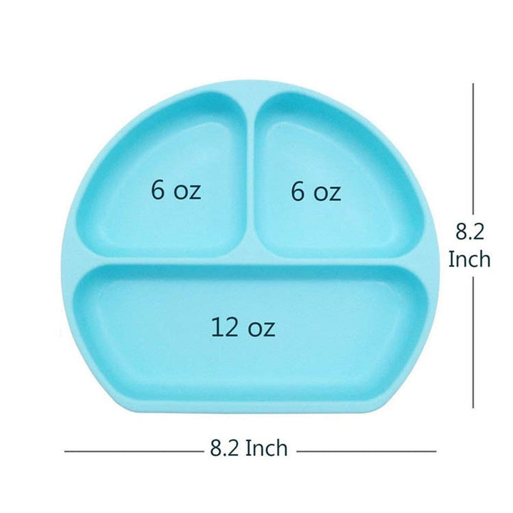 Silicone Divided Toddler Plate for Less Messy Meals