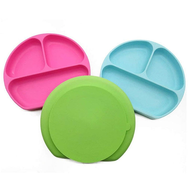 Silicone Divided Toddler Plate for Less Messy Meals