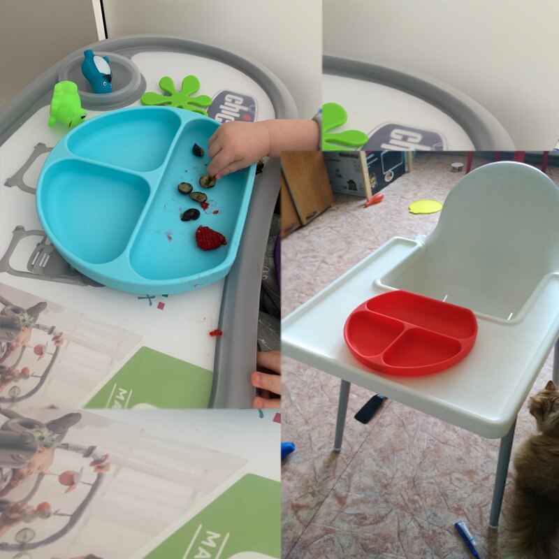 Silicone Divided Toddler Plate for Less Messy Meals