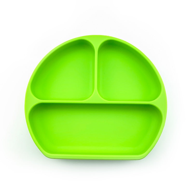 Silicone Divided Toddler Plate for Less Messy Meals