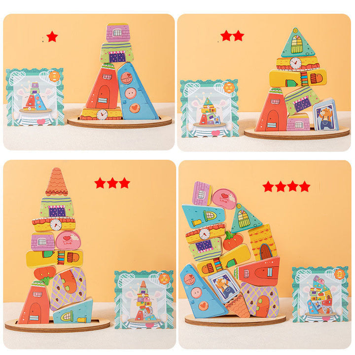 Wooden Balance Blocks for Early Learning & Fine-Motor