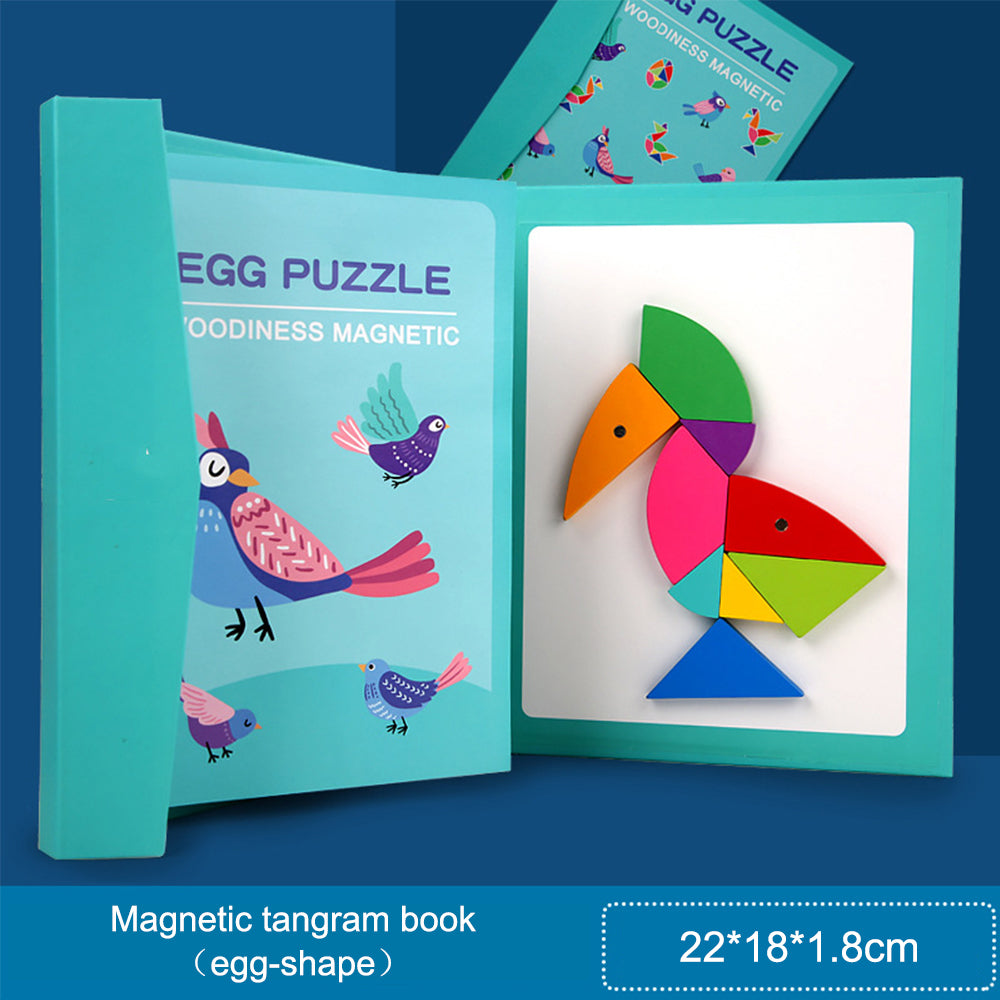 Magnetic Tangram Puzzle Toy for Creative STEM Play