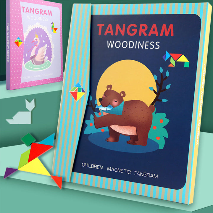 Magnetic Tangram Puzzle Toy for Creative STEM Play