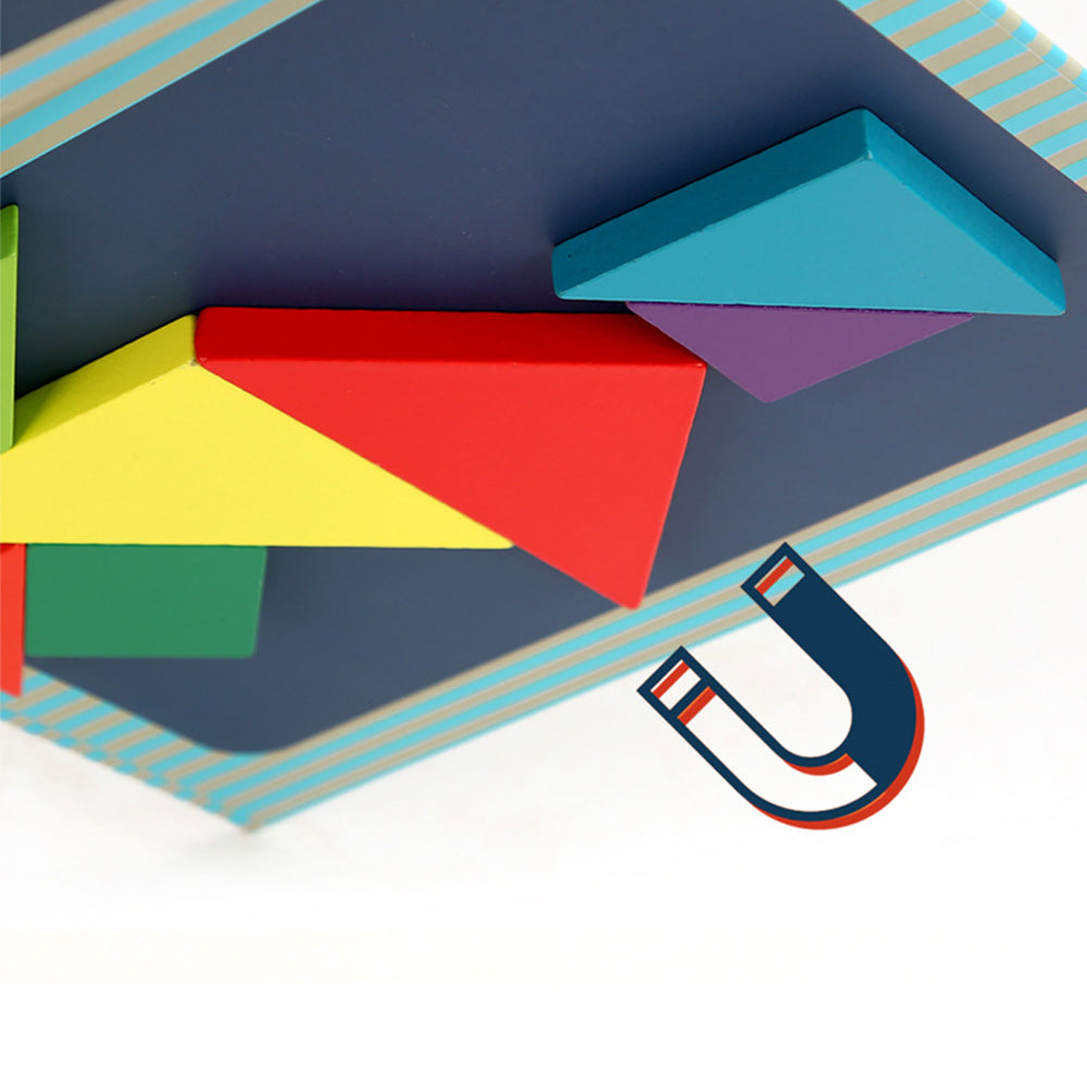 Magnetic Tangram Puzzle Toy for Creative STEM Play