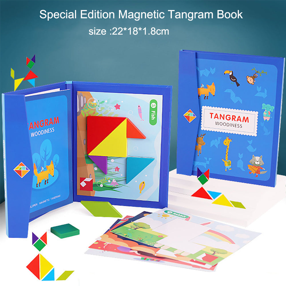 Magnetic Tangram Puzzle Toy for Creative STEM Play
