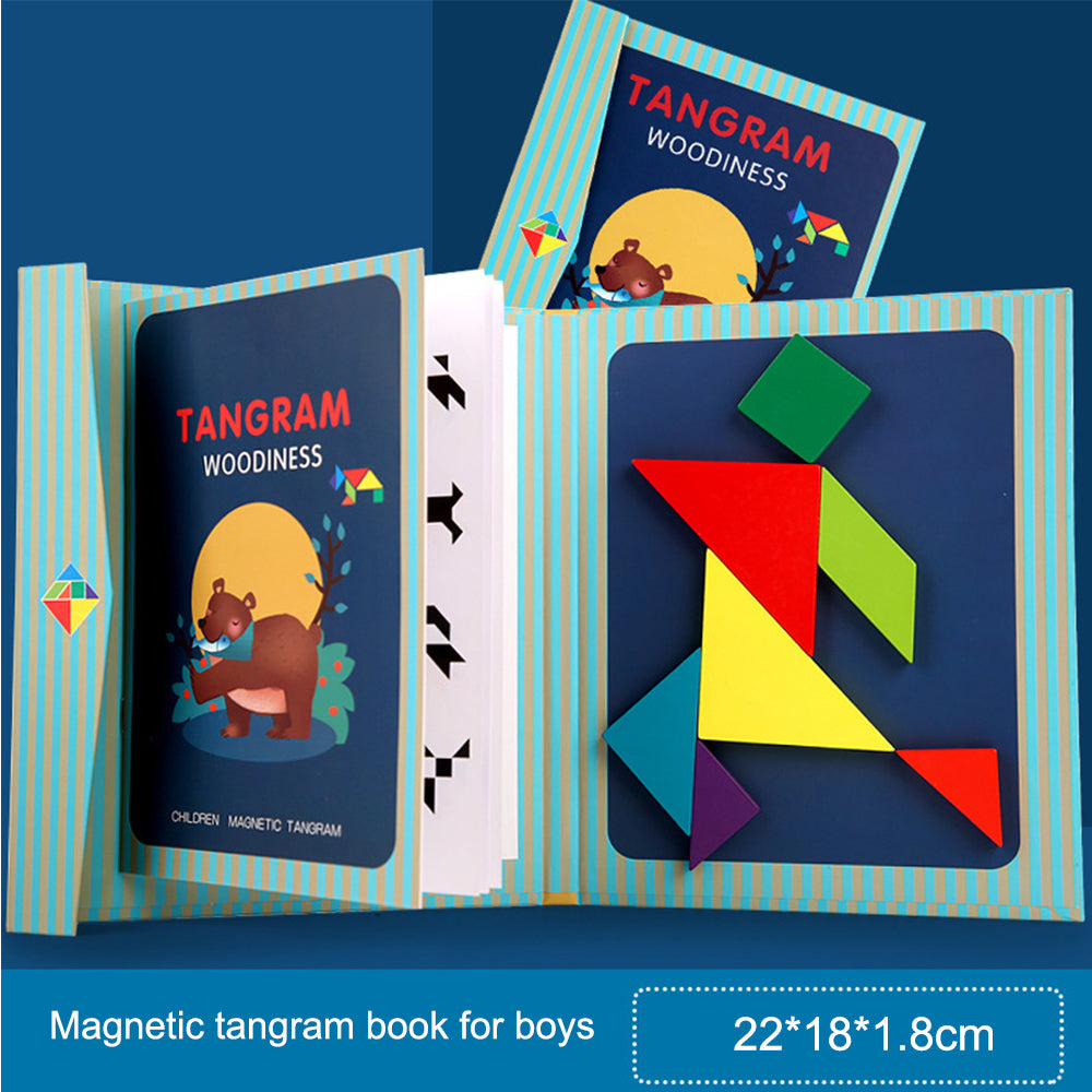 Magnetic Tangram Puzzle Toy for Creative STEM Play