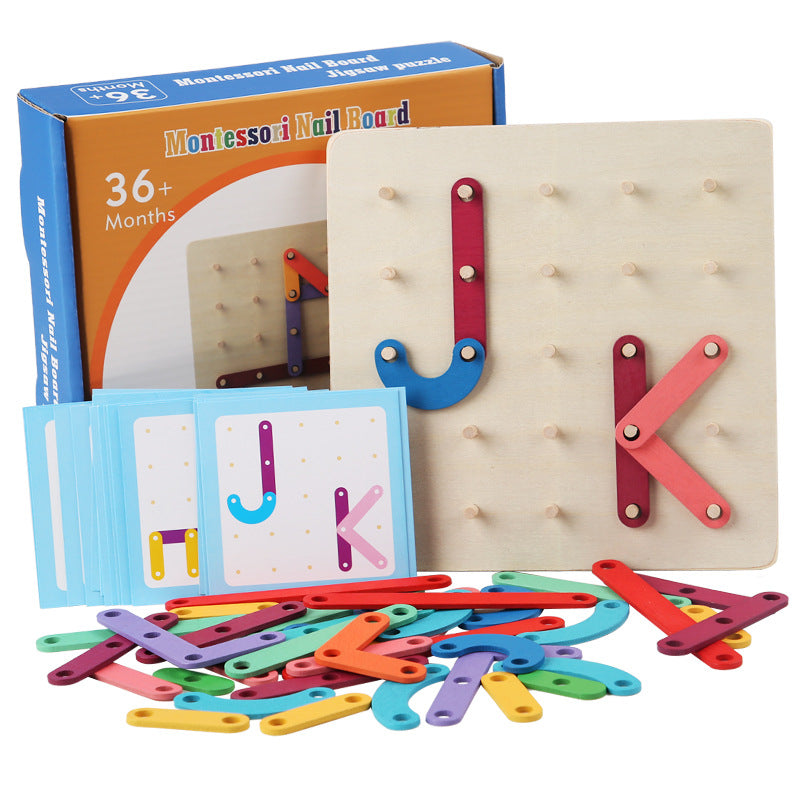 Wooden Letter & Number Puzzle Board for Early Learning