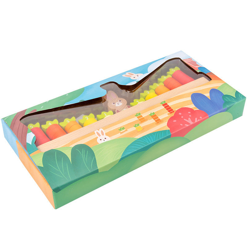 Wooden Rabbit Math Balance Toy for Early Number Counting