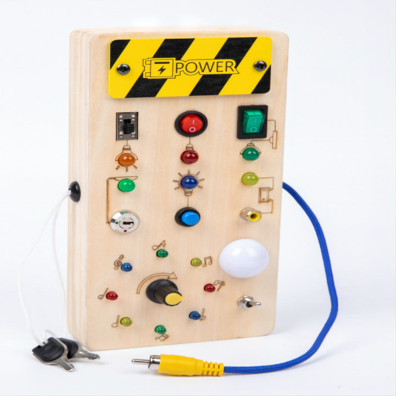 Wooden Busy Board Toy for Screen-Free Early Learning
