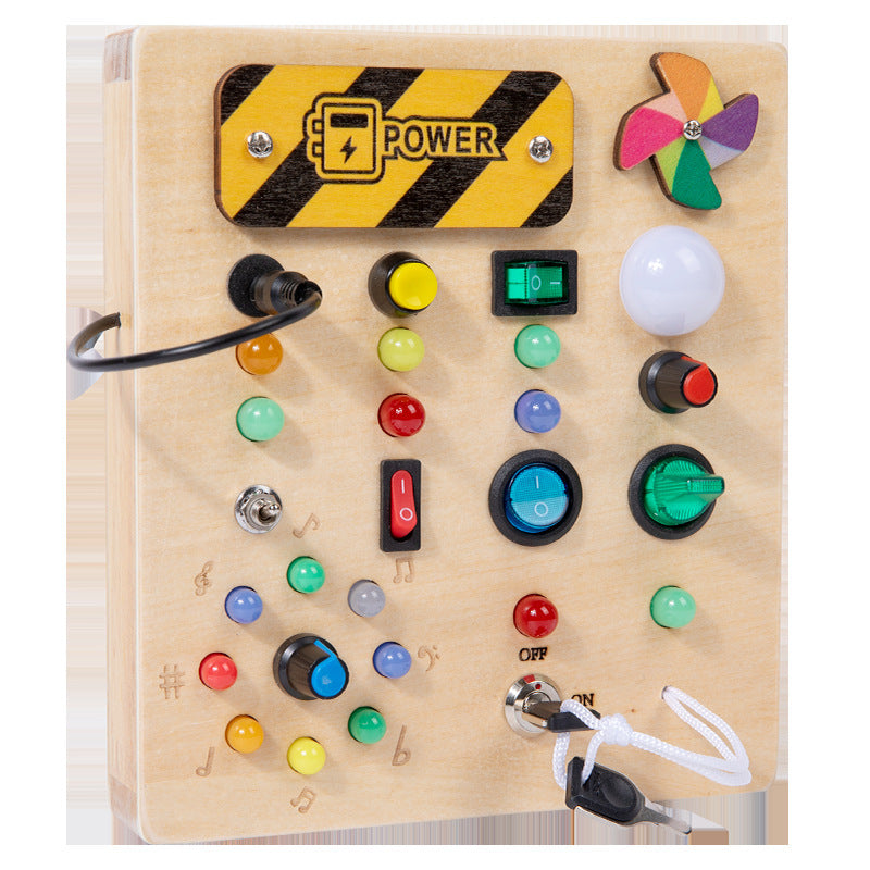 Wooden Busy Board Toy for Screen-Free Early Learning
