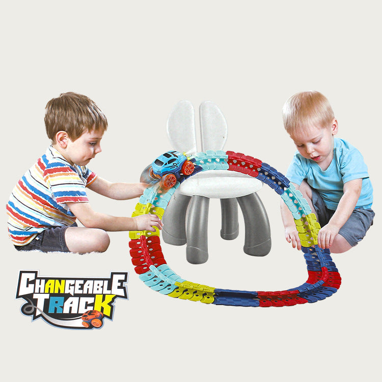 138-Piece DIY Flexible Track Building Set for Kids