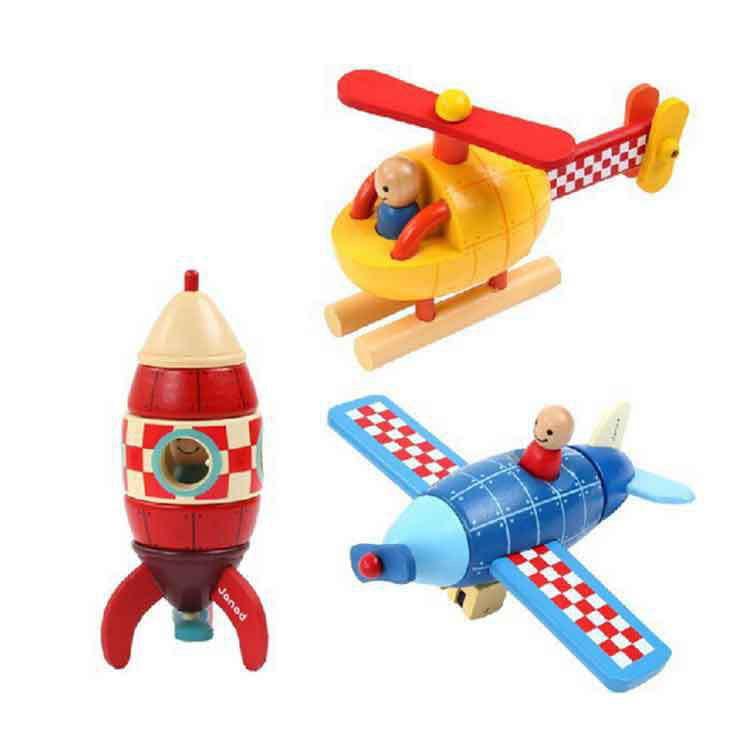 Wooden Aircraft Building Toy Set for Screen-Free Play