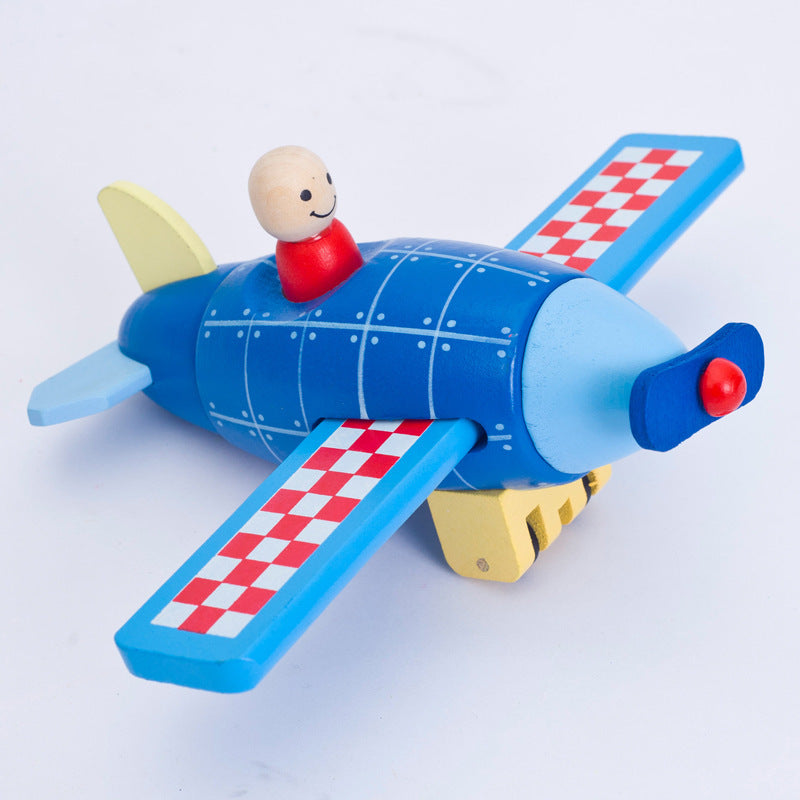Wooden Aircraft Building Toy Set for Screen-Free Play