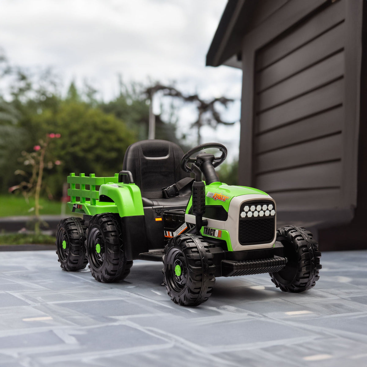 Children's Electric Tractor Toy With Remote Speed Control